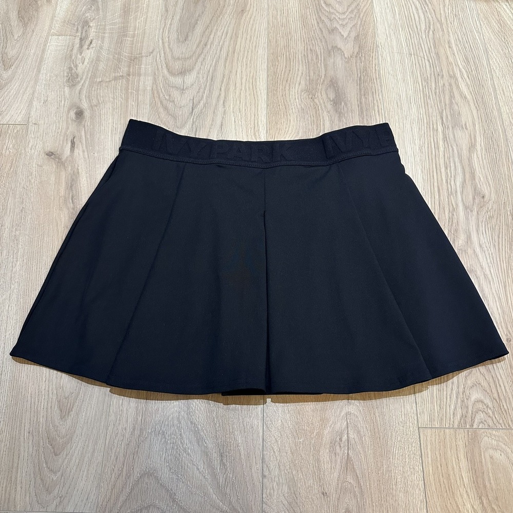 Ivy Park Tennis Skirt Womens Size‎ XL  Black Short Lined Golf Pickleball Gym